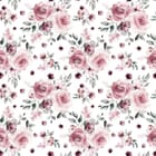 Miniatura fototapety Róże na białym tle z zielonymi liśćmi