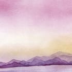 Miniatura fototapety Fioletowe Góry i Różowe Niebo