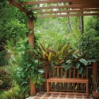 Miniatura fototapety Drewniana Pergola z Ławką