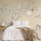 Miniatura fototapety Gałęzie Magnolii i Księżyc we wnętrzu sypialni