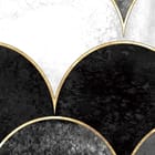 Miniatura fototapety Elegancki wzór łuskowy w szarościach fragment #1