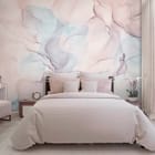 Miniatura fototapety Abstrakcyjne Plamy w Pastelowych Kolorach we wnętrzu sypialni