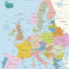 Miniatura fototapety Mapa polityczna Europy na ścianę
