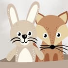 Miniatura fototapety Żyrafa na rowerze z przyczepkami fragment #1