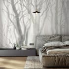 Miniatura fototapety Zimowy las z nagimi gałęziami we wnętrzu sypialni