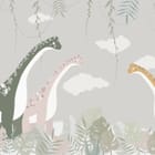 Miniatura fototapety Kolorowe dinozaury na łące