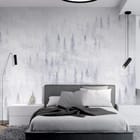 Miniatura fototapety Las iglasty w gęstej mgle we wnętrzu sypialni