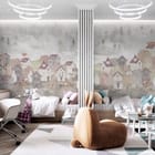 Miniatura fototapety Urokliwa wioska z kolorowymi dachami we wnętrzu pokoju dziecka