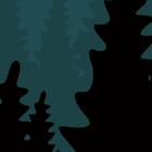 Miniatura fototapety Warstwowe pasma górskie i las fragment #2