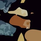 Miniatura fototapety Kolorowe kamienie na ciemnym tle fragment #1