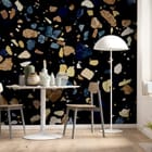 Miniatura fototapety Kolorowe kamienie na ciemnym tle we wnętrzu kuchni