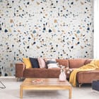 Miniatura fototapety Kolorowe Lastryko na Jasnym Tle we wnętrzu salonu