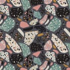 Miniatura fototapety Kolorowe Terrazzo na Ciemnym Tle