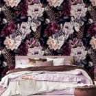 Miniatura fototapety Kwiaty w ciemnej kolorystyce we wnętrzu sypialni