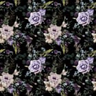 Miniatura fototapety Kwiatowy wzór z różami i liśćmi