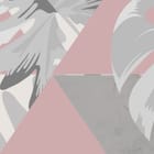 Miniatura fototapety Geometryczne trójkąty z liśćmi fragment #1