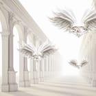 Miniatura fototapety Diamenty z anielskimi skrzydłami