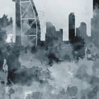 Miniatura fototapety Panorama miasta z wieżowcami fragment #1