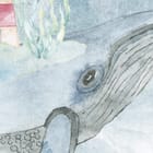 Miniatura fototapety Wieloryby w Oceanie z Latarnią fragment #1