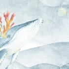 Miniatura fototapety Wieloryby w Oceanie z Latarnią fragment #2