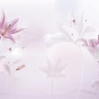Miniatura fototapety Delikatne różowe lilie i pastelowe tło