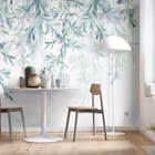 Miniatura fototapety Wiszące gałęzie z liśćmi we wnętrzu kuchni