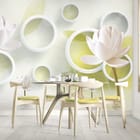 Miniatura fototapety Białe kwiaty lotosu na wodzie we wnętrzu kuchni