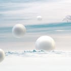 Miniatura fototapety Białe kule w chmurach