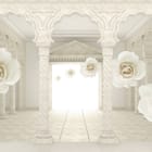 Miniatura fototapety Pałacowe róże w 3D tunelu