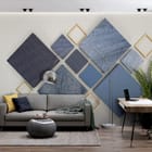 Miniatura fototapety Geometryczne kształty na ścianie we wnętrzu biura