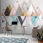 Miniatura fototapety Geometryczne Góry z Marmurem we wnętrzu pokoju nastolatka