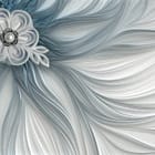 Miniatura fototapety Kwiat z Perłą i Liśćmi 3D