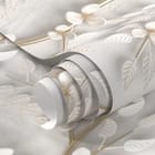 Miniatura fototapety Gałąź z kwiatami i liśćmi fragment #1