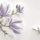 Miniatura fototapety Gałąź z kwiatami magnolii