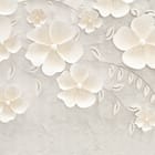 Miniatura fototapety Duże białe kwiaty na jasnym tle