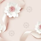 Miniatura fototapety Kwiaty lotosu i wstążki 3D