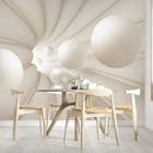 Miniatura fototapety Białe kule w spiralnym tunelu we wnętrzu kuchni