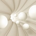 Miniatura fototapety Białe kule w spiralnym tunelu