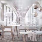 Miniatura fototapety Biały futurystyczny korytarz we wnętrzu kuchni