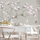 Miniatura fototapety Gałąź magnolii z kwiatami we wnętrzu kuchni