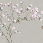 Miniatura fototapety Gałąź magnolii z kwiatami