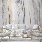 Miniatura fototapety Zbliżenie Desek z Fakturą Drewna we wnętrzu salonu