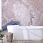 Miniatura fototapety Marmurowe warstwy geologiczne we wnętrzu łazienki