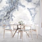 Miniatura fototapety Marmurowe żyłki na jasnym tle we wnętrzu kuchni