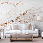 Miniatura fototapety Biały marmur z brązowymi żyłkami we wnętrzu salonu