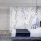 Miniatura fototapety Tekstura Marmuru z Żyłkami we wnętrzu sypialni
