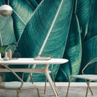 Miniatura fototapety Zielone liście z wyraźnym żyłkowaniem we wnętrzu kuchni