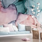 Miniatura fototapety Kolorowe Plamy w Stonowanej Palecie we wnętrzu pokoju nastolatka