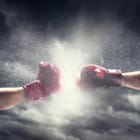 Miniatura fototapety Zderzenie Rękawic Bokserskich