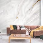 Miniatura fototapety Biała powierzchnia z szarymi żyłkami we wnętrzu salonu